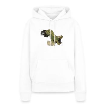 Couleurs de camouflage American Eagle - Sweat à capuche Premium bio Femme - blanc - Devant - Julia (174cm)