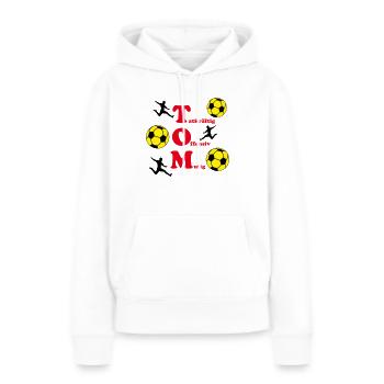 Tom - Frauen Premium Bio Hoodie - Weiß - Vorne - Julia (174cm)