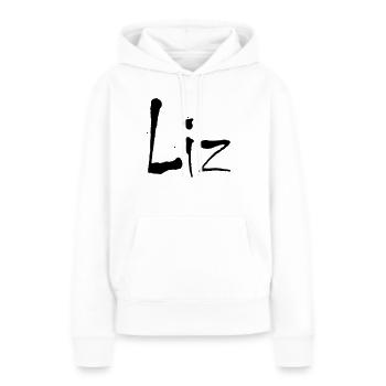 liz - Frauen Premium Bio Hoodie - Weiß - Vorne - Julia (174cm)