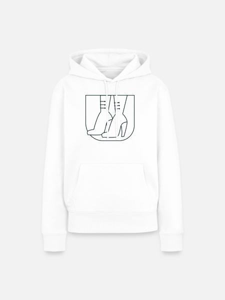 Set Damenstiefel - Frauen Premium Bio Hoodie - Weiß