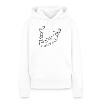 Kiefer Line Art - Minimalistisch - Frauen Premium Bio Hoodie - Weiß - Vorne - Julia (174cm)
