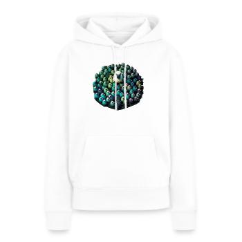 Le troupeau de moutons - Sweat à capuche Premium bio Femme - blanc - Devant - Julia (174cm)