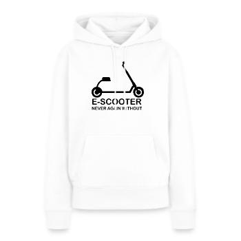 E-Scooter Roller Scooter - Sweat à capuche Premium bio Femme - blanc - Devant - Julia (174cm)