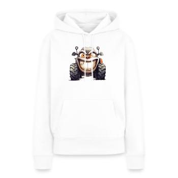 Traktor zeigt seinen Zorn - Frauen Premium Bio Hoodie - Weiß - Vorne - Julia (174cm)