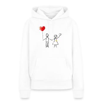 Brautpaar zur Hochzeit - Frauen Premium Bio Hoodie - Weiß - Vorne - Julia (174cm)