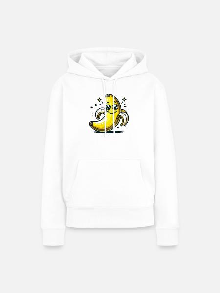 banane - Frauen Premium Bio Hoodie - Weiß