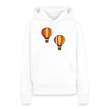 Ballon - Sweat à capuche Premium bio Femme - blanc - Devant - Julia (174cm)
