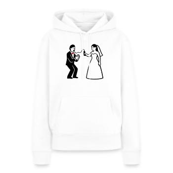 Brautpaar Peitsche Lustig - Frauen Premium Bio Hoodie - Weiß - Vorne - Julia (174cm)