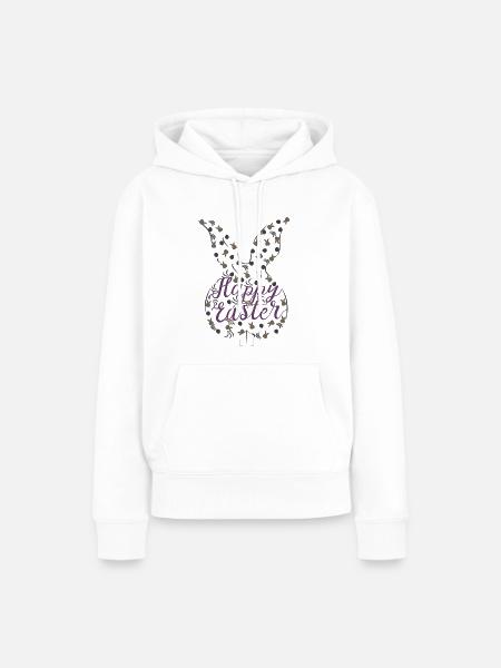 Happy Eastern - Frauen Premium Bio Hoodie - Weiß
