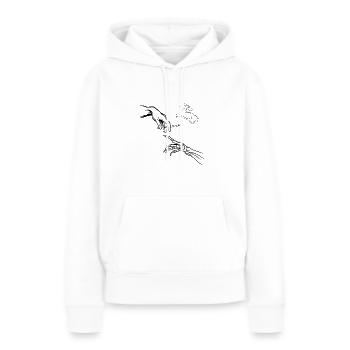 Da vinci Kiffer Tshirt drôle costume de drogué - Sweat à capuche Premium bio Femme - blanc - Devant - Julia (174cm)