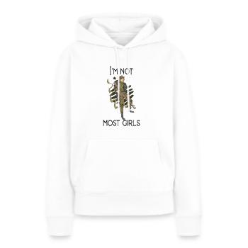 Soldate Tshirt uniforme caméra idée cadeau - Sweat à capuche Premium bio Femme - blanc - Devant - Julia (174cm)