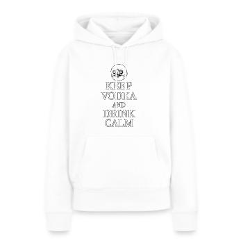 lustige Saufgelage Party-Gadgets Wodka - Frauen Premium Bio Hoodie - Weiß - Vorne - Julia (174cm)