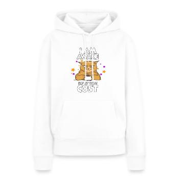 Fan de chats qui se lève tard Propriétaire de - Sweat à capuche Premium bio Femme - blanc - Devant - Julia (174cm)