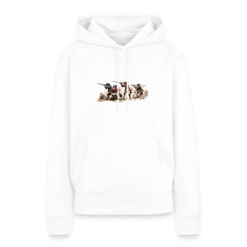 infanterie de ligne soldats napoléoniens grenadier - Sweat à capuche Premium bio Femme - blanc - Devant - Julia (174cm)