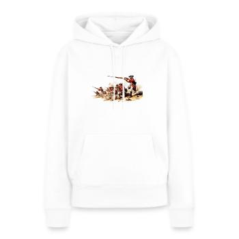 Tuniques rouges Infanterie de ligne du 18e siècle - Sweat à capuche Premium bio Femme - blanc - Devant - Julia (174cm)