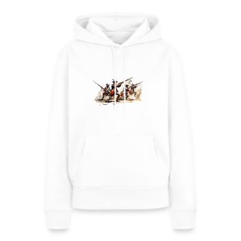 Infanterie de ligne 17-18e siècle Infanterie - Sweat à capuche Premium bio Femme - blanc - Devant - Julia (174cm)