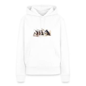 Infanterie de ligne 17-18e siècle Infanterie - Sweat à capuche Premium bio Femme - blanc - Devant - Julia (174cm)