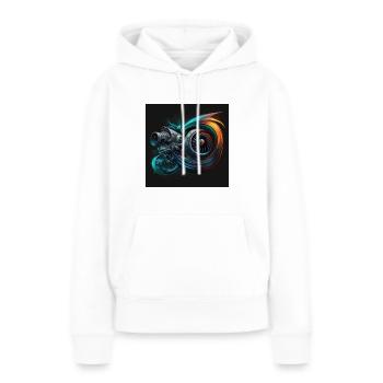 Gh0st turbo cool - Sweat à capuche Premium bio Femme - blanc - Devant - Julia (174cm)