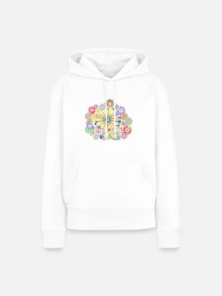Blume Blumen - Frauen Premium Bio Hoodie - Weiß