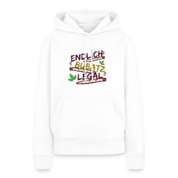 endlich bubatz legal Cannabis Legalisierung - Frauen Premium Bio Hoodie - Weiß - Vorne - Julia (174cm)