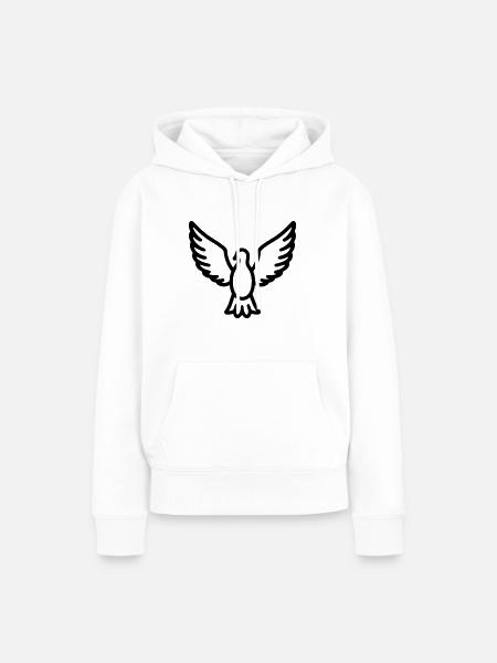 Taube - Frauen Premium Bio Hoodie - Weiß