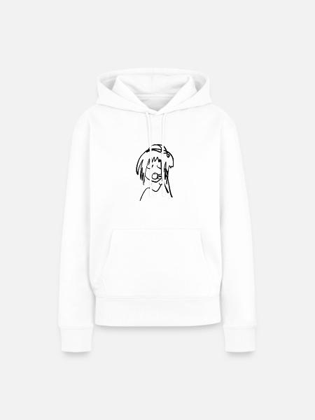 Müde schlafen - Frauen Premium Bio Hoodie - Weiß