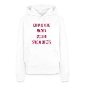Keine Macken, nur Special Effects! - Frauen Premium Bio Hoodie - Weiß - Vorne - Julia (174cm)