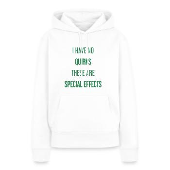 Keine Macken, nur Special Effects! - Frauen Premium Bio Hoodie - Weiß - Vorne - Julia (174cm)