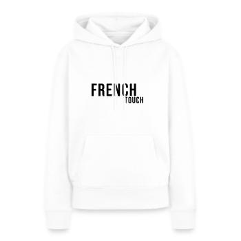 La touche Française - Sweat à capuche Premium bio Femme - blanc - Devant - Julia (174cm)
