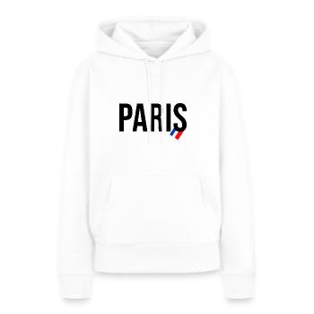 Paris Frankreich Liebesstadt blaue weiße rote Fahne - Frauen Premium Bio Hoodie - Weiß - Vorne - Julia (174cm)