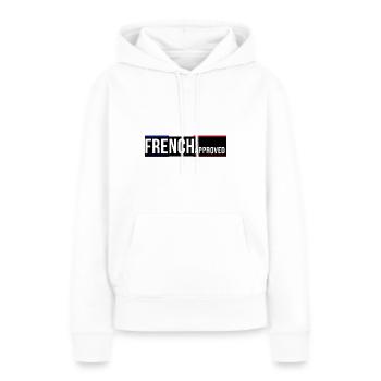 Französisch genehmigt Frankreich blau weiß rot Flagge - Frauen Premium Bio Hoodie - Weiß - Vorne - Julia (174cm)