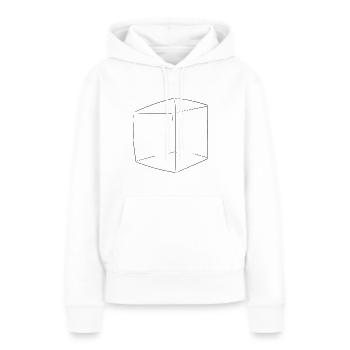 Cube - Sweat à capuche Premium bio Femme - blanc - Devant - Julia (174cm)