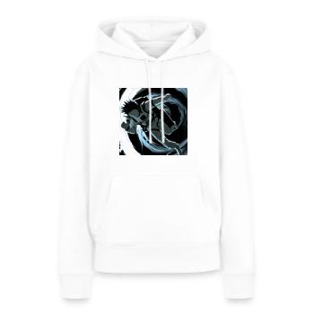 Astronaute dans le trou noir - Sweat à capuche Premium bio Femme - blanc - Devant - Julia (174cm)