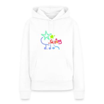 Swing ♩♩♪ - Frauen Premium Bio Hoodie - Weiß - Vorne - Julia (174cm)