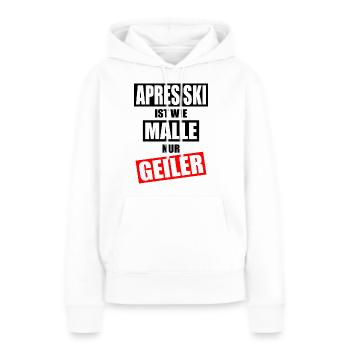 Apres Ski - Frauen Premium Bio Hoodie - Weiß - Vorne - Julia (174cm)