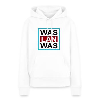 Was Lan Was - Frauen Premium Bio Hoodie - Weiß - Vorne - Julia (174cm)