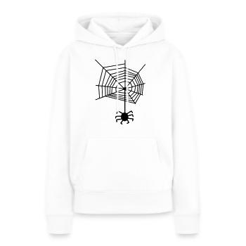 Spider toile d'araignée toile d'araignée - Sweat à capuche Premium bio Femme - blanc - Devant - Julia (174cm)