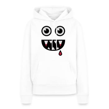 Petit vampire / Petit vampire - Sweat à capuche Premium bio Femme - blanc - Devant - Julia (174cm)