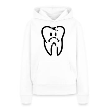 Dent - Sweat à capuche Premium bio Femme - blanc - Devant - Julia (174cm)