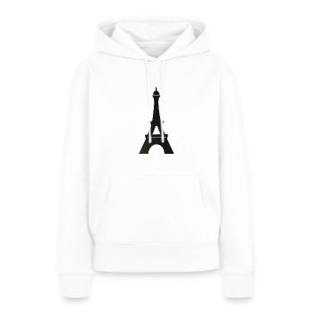 tour eiffel - Sweat à capuche Premium bio Femme - blanc - Devant - Julia (174cm)