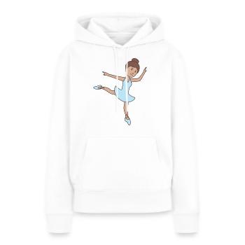 Ballerina - Frauen Premium Bio Hoodie - Weiß - Vorne - Julia (174cm)