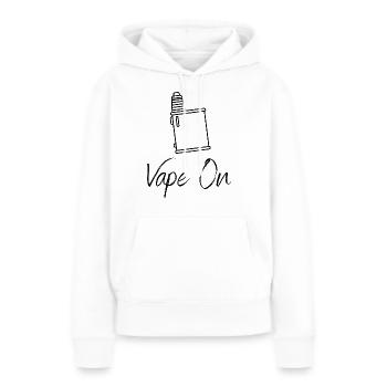 Vape On - Vaping - Dampfen - Dampfmaschine - Frauen Premium Bio Hoodie - Weiß - Vorne - Julia (174cm)
