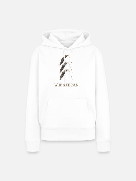 Weizen Veteran - Frauen Premium Bio Hoodie - Weiß