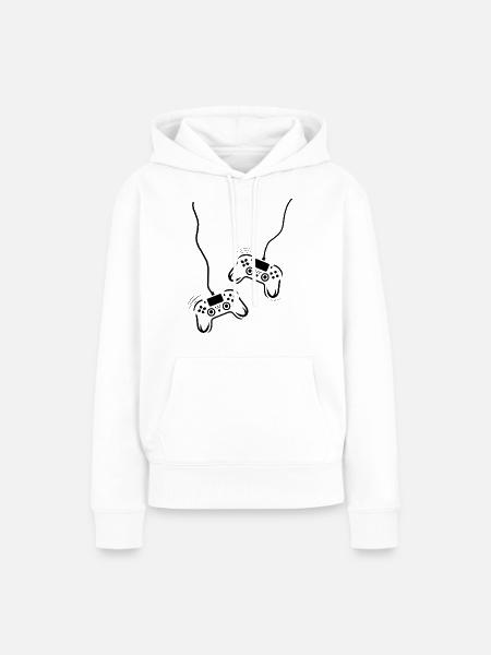 Spielkonsolen-Controller - Frauen Premium Bio Hoodie - Weiß