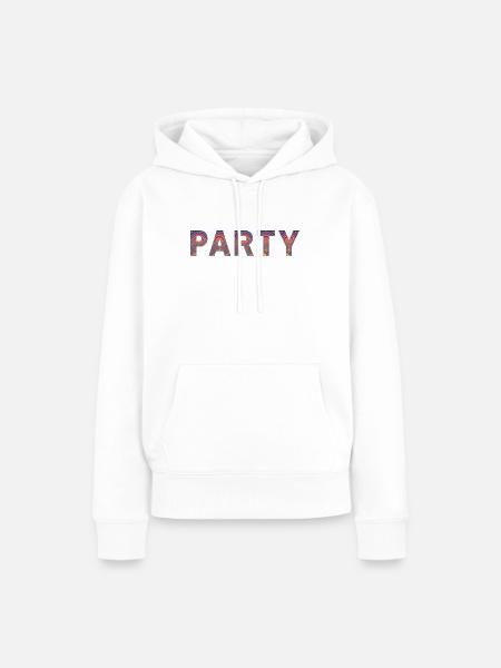 Psychedelische Party - Frauen Premium Bio Hoodie - Weiß