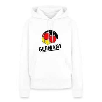 Deutschland Fußball Nationalmannschaft Flagge - Frauen Premium Bio Hoodie - Weiß - Vorne - Julia (174cm)