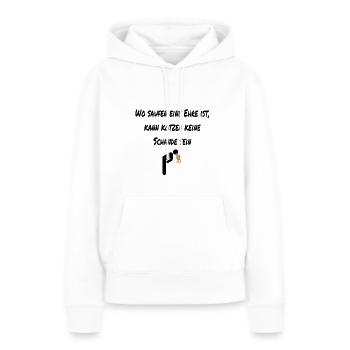 Saufspruch Kotzen - Frauen Premium Bio Hoodie - Weiß - Vorne - Julia (174cm)