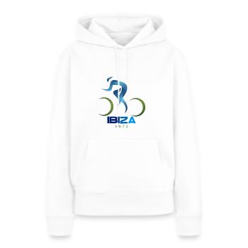 Ibiza - Frauen Premium Bio Hoodie - Weiß - Vorne - Julia (174cm)