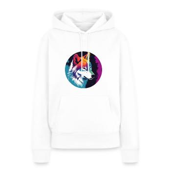 Wolf, Wild Dog, Grey Wolf, Canis lupus - Women’s Premium Organic Hoodie - white - Front - Julia (174cm)