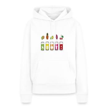Summer drinks - Shot ! - Frauen Premium Bio Hoodie - Weiß - Vorne - Julia (174cm)